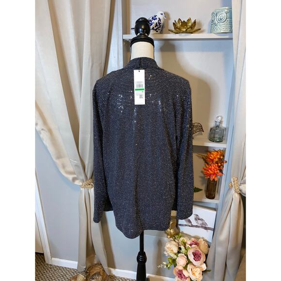 Calvin Klein Sparkling Black Blouse - Picture 7 of 12